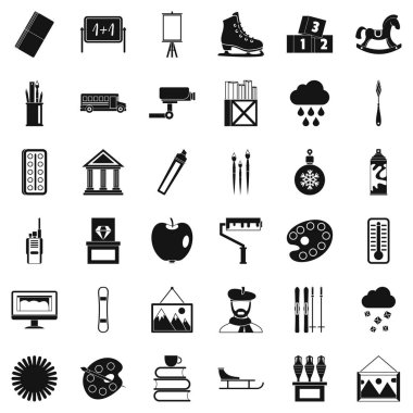 İyi çizim Icons set basit tarzı