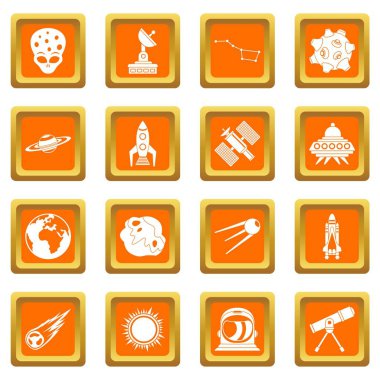 Portakal alan Icons set