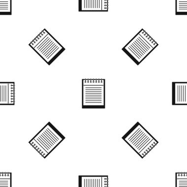 Spiral not defteri desen sorunsuz siyah