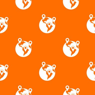 Küre ve harita işaretçiler desen sorunsuz