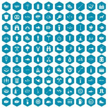 100 Barbekü simgeler sapphirine menekşe