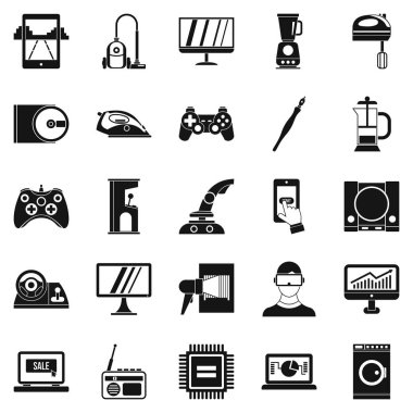 Cep telefonu Icons set, basit tarzı