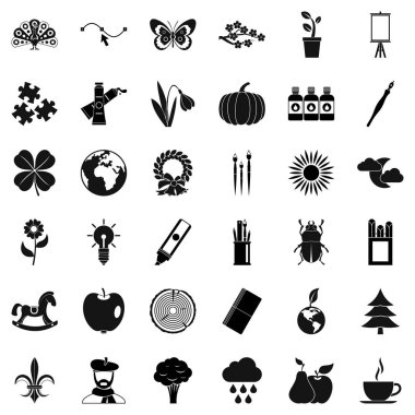 Ekoloji simgeler kümesi, basit tarzı boyama