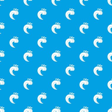 Büyük kıvırma dalga desen kesintisiz mavi