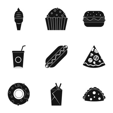 Aperatifler simge seti, basit tarzı