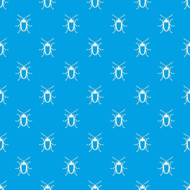 Longhorn böceği grammoptera desen kesintisiz mavi