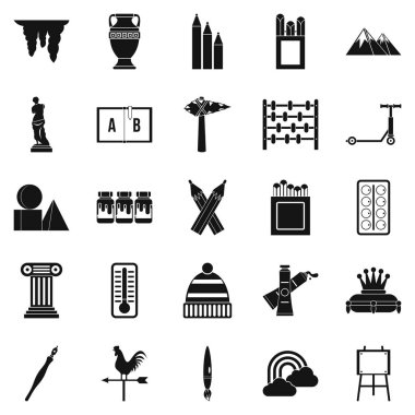 Çizim Icons set, basit tarzı