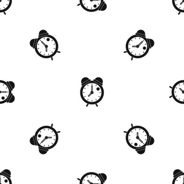 Çalar saat retro klasik tasarım desen sorunsuz siyah