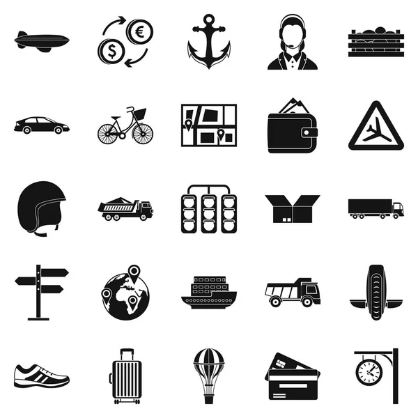 Conjunto de iconos de intercambio, estilo simple — Vector de stock