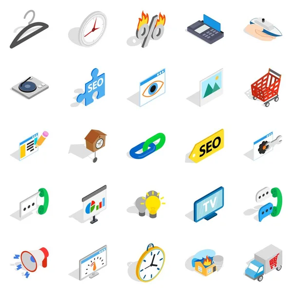 Önemsememek Icons set, izometrik stili