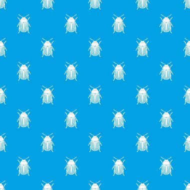 Colorado patates böceği deseni kesintisiz mavi