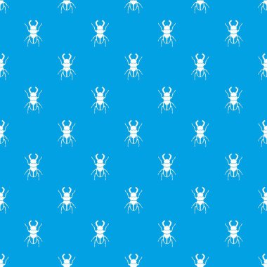 Gergedan böceği deseni kesintisiz mavi