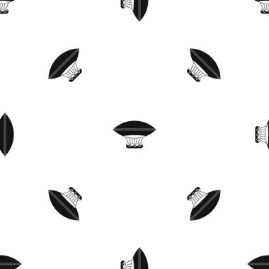 Sıcak hava balonu gondol sepet desen sorunsuz siyah