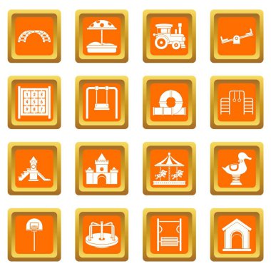 Portakal bahçesi Icons set