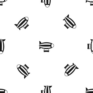 Çizgili zeplin desen sorunsuz siyah