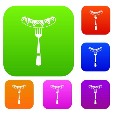 Sosis çatal üzerinde koleksiyonu ayarla