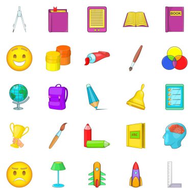Mükemmel bir görevli Icons set, karikatür tarzı