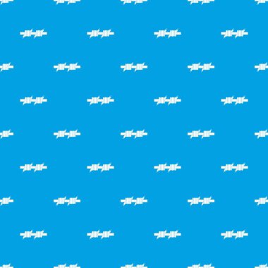 Dikenli tel desen kesintisiz mavi