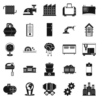 Elektrik Mühendisliği Icons set, basit tarzı