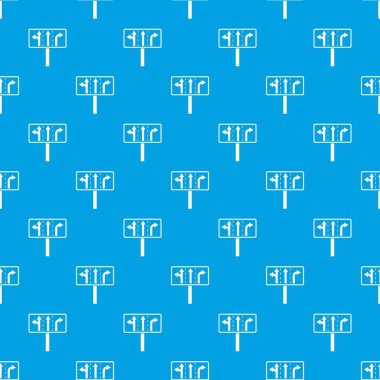 Trafik yolları kavşak kavşağında kesintisiz mavi model