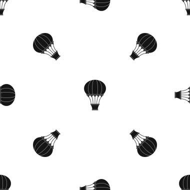 Sıcak hava balonu sepet desen sorunsuz siyah