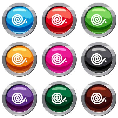 Bahçe hortumu 9 koleksiyonu ayarla