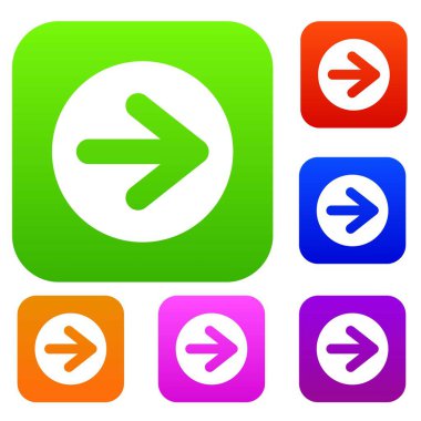 Daire içinde ok koleksiyonu ayarla