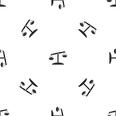 Retro ölçekler desen sorunsuz siyah