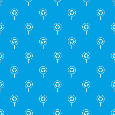 Dairesel hareket yol işaret kesintisiz mavi model