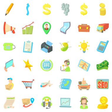 İyi iş simgeler kümesi, karikatür tarzı