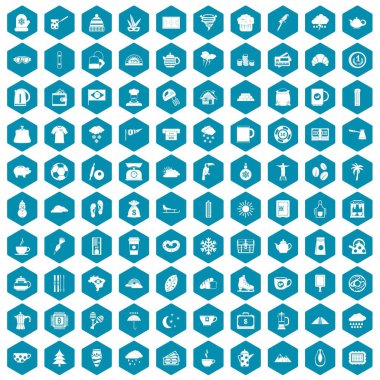 100 kahve Kupası simgeler sapphirine menekşe