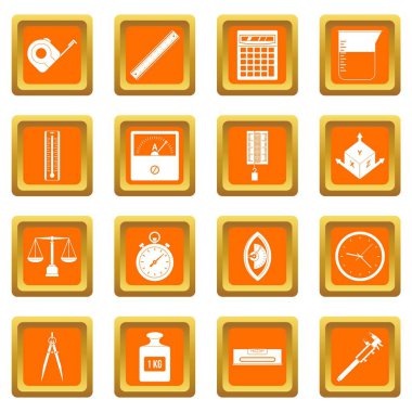 Ölçü hassas simgeler kümesi turuncu