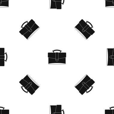 Deri evrak çantası desen sorunsuz siyah