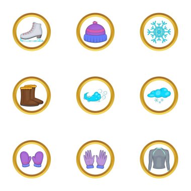 Paten Icons set, karikatür tarzı