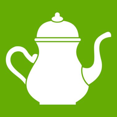 Geleneksel Türk çaydanlık simgesi yeşil