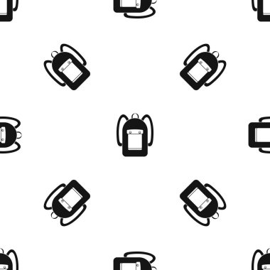 Sırt çantası desen sorunsuz siyah