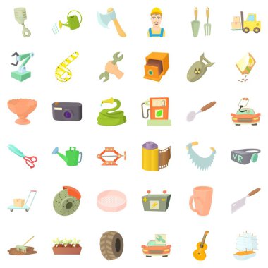 İyi zanaat Icons set, karikatür tarzı