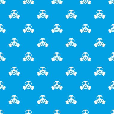 Kimyasal gaz maskesi desen kesintisiz mavi