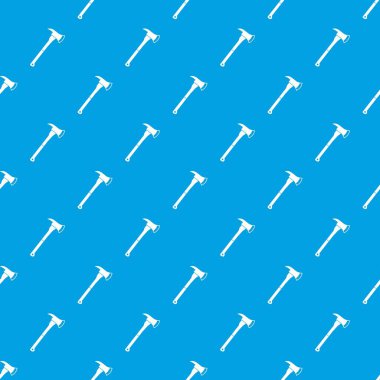 İtfaiyeci balta desen kesintisiz mavi