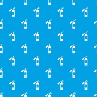 Yangın söndürücü desen kesintisiz mavi