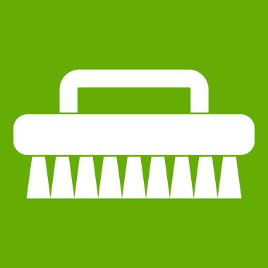 Temizlik fırça simgesi yeşil