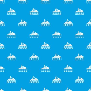 Jet ski sürmek desen kesintisiz mavi adam