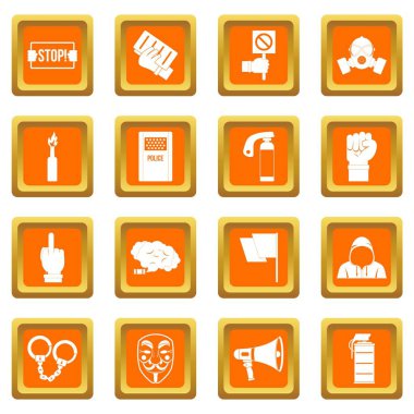 Turuncu Icons set protesto