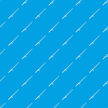 Rod and reel pattern seamless blue clipart