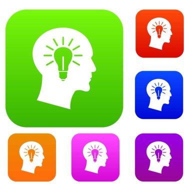 Ampul kafanın içinde koleksiyonu ayarla