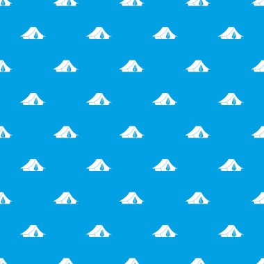 Kamp çadır desen kesintisiz mavi