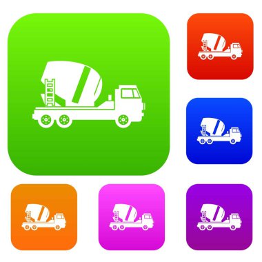 Beton mikseri kamyonu koleksiyonu ayarla