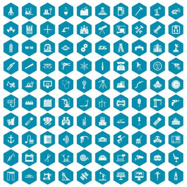 100 ekipman simgeler sapphirine menekşe