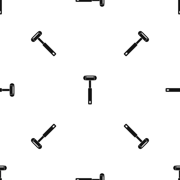 反射锤图案无缝黑色 — 图库矢量图片