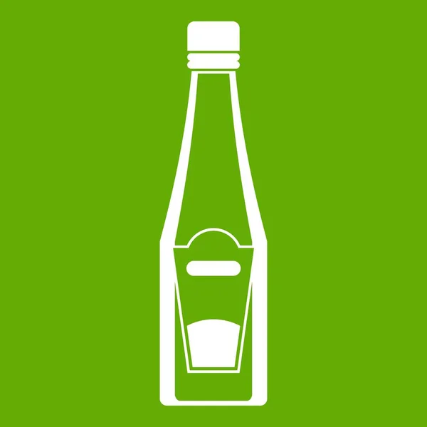 Fles ketchup pictogram groen — Stockvector